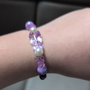 Elegant Purple Beaded Bracelet